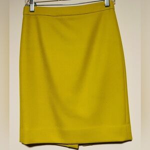 NWOT J. Crew Wool Mustard Yellow Pencil Skirt